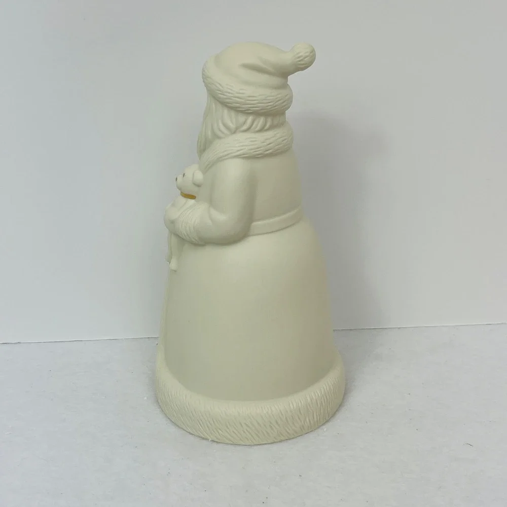 Lenox All is Bright Santa Figurine Light Up Ivory Porcelain Gold Letter E 863052